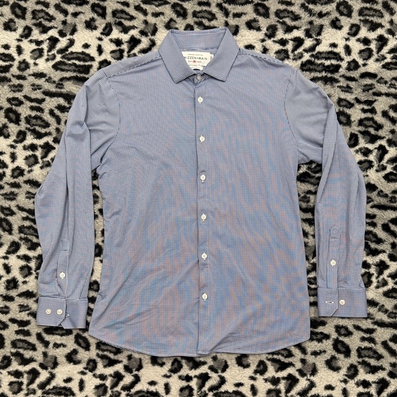 Mizzen+Main Other - Mizzen+Main Navy Checkered Dress Shirt